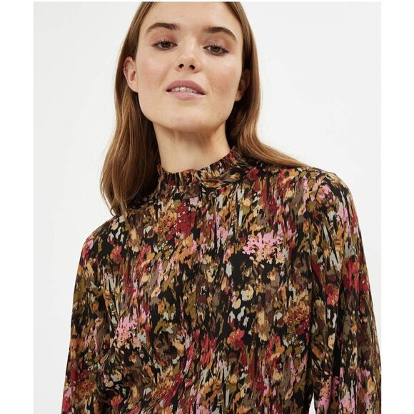 Minimum Chalotthea Women Abstract Floral Print Long Sleeve Maxi Dress Si… - Picture 3 of 14